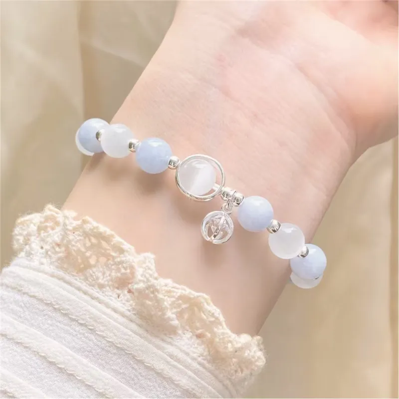 YUFENGXI Glass Cat Eye Jade Bracelets Unisex-4