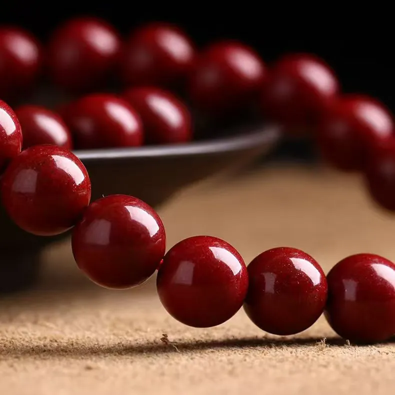 YUFENGXI Reconstructed Cinnabar Bracelets Unisex-4