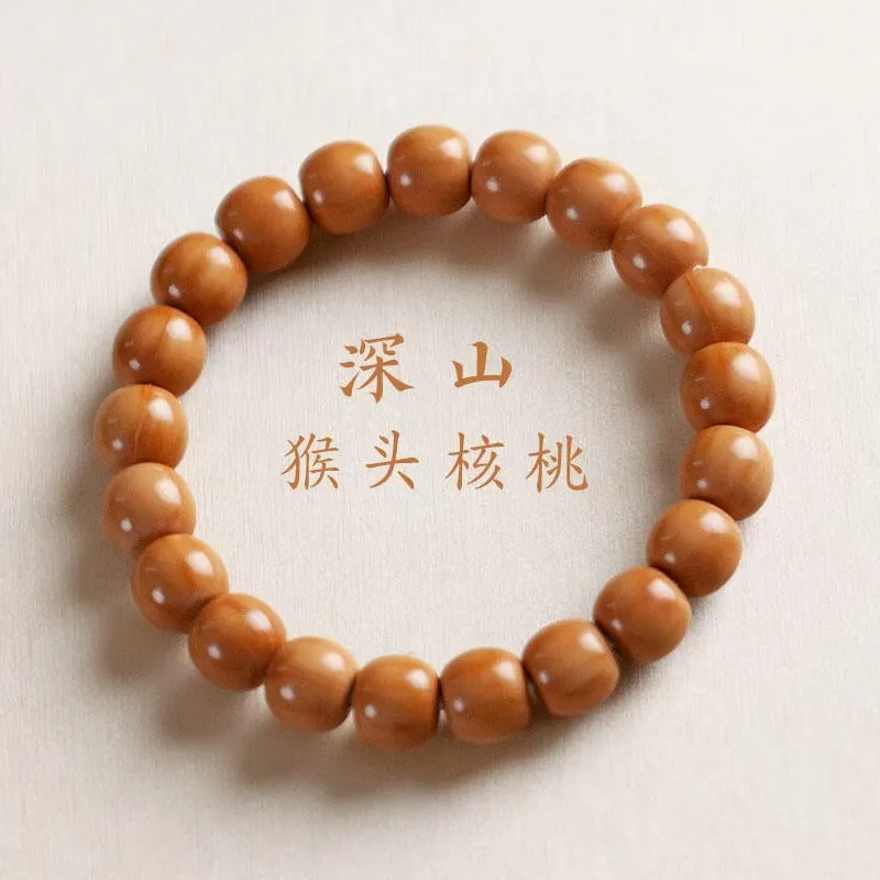 YUFENGXI Monkey Head Walnut Bracelets Unisex-1