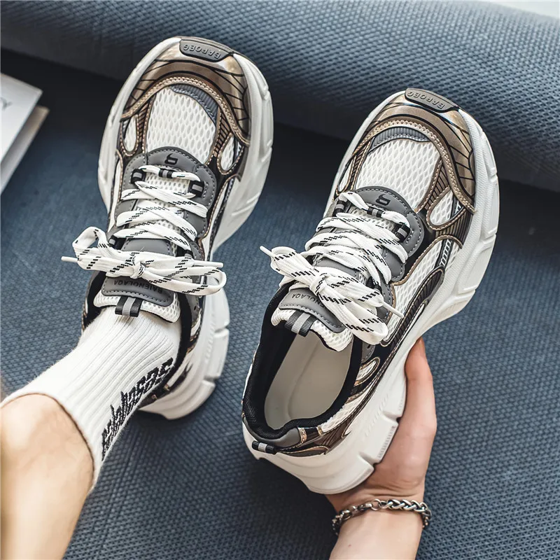 JEANSWEST Breathable Low Top Chunky Sneakers Men's-9