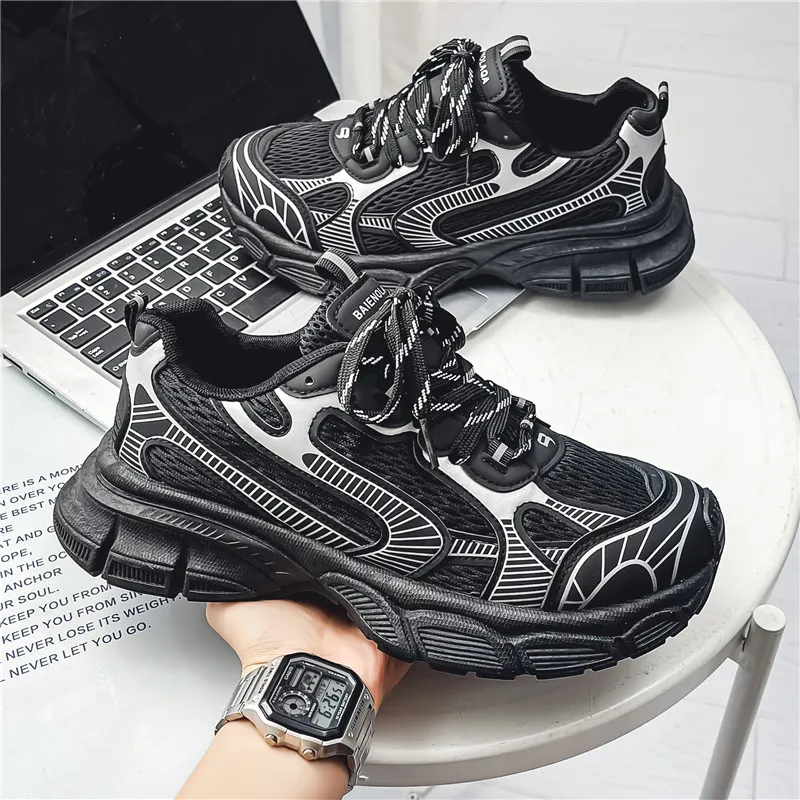 JEANSWEST Breathable Low Top Chunky Sneakers Men's-6