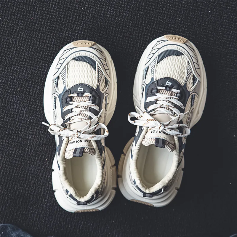 JEANSWEST Breathable Low Top Chunky Sneakers Men's-2