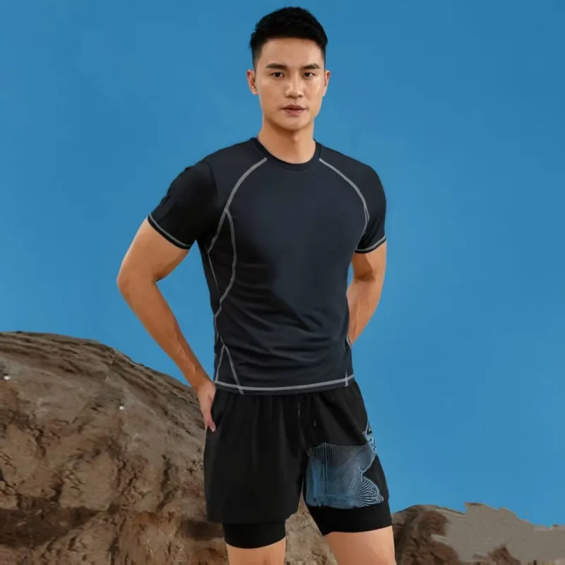 PEAK Swimming Sets Beach, Swimming Pool Men's Black-1