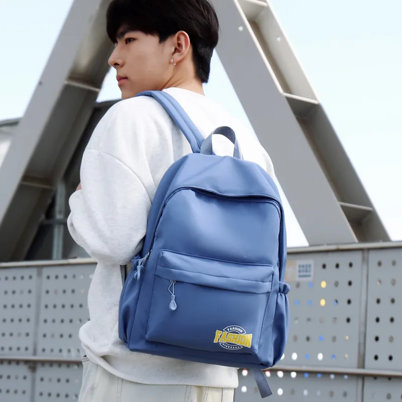 Yalu Nylon Backpack Unisex White/Black/Red/Blue-19