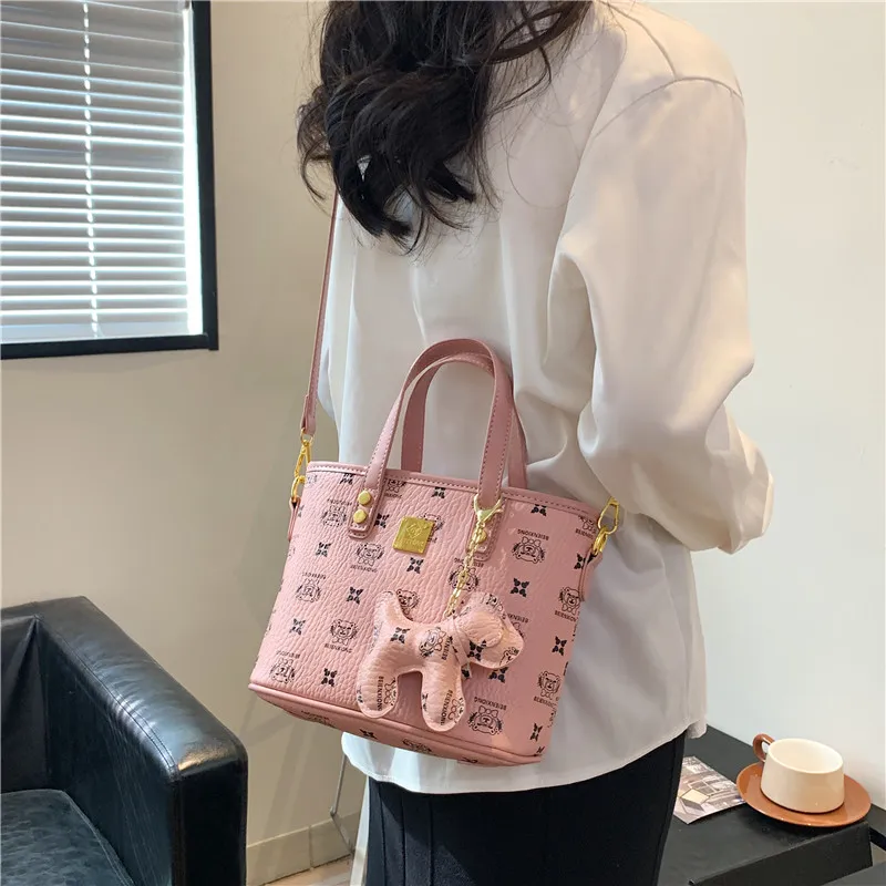 Yalu PU Handbag Women's White/Pink/Brown-8