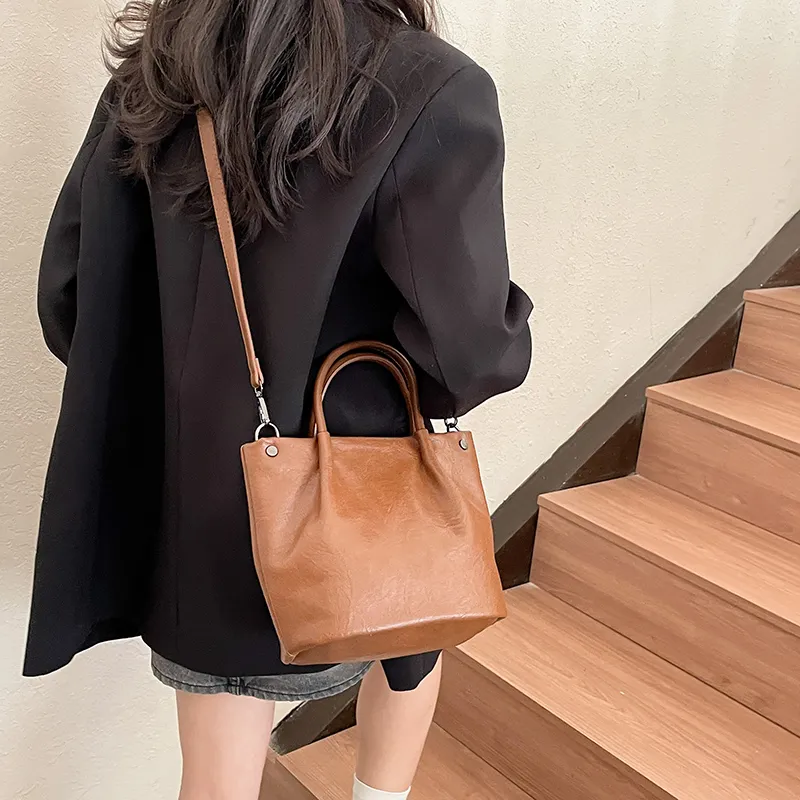Yalu PU Handbag Women's White/Black/Khaki/Coffee/Brown-26