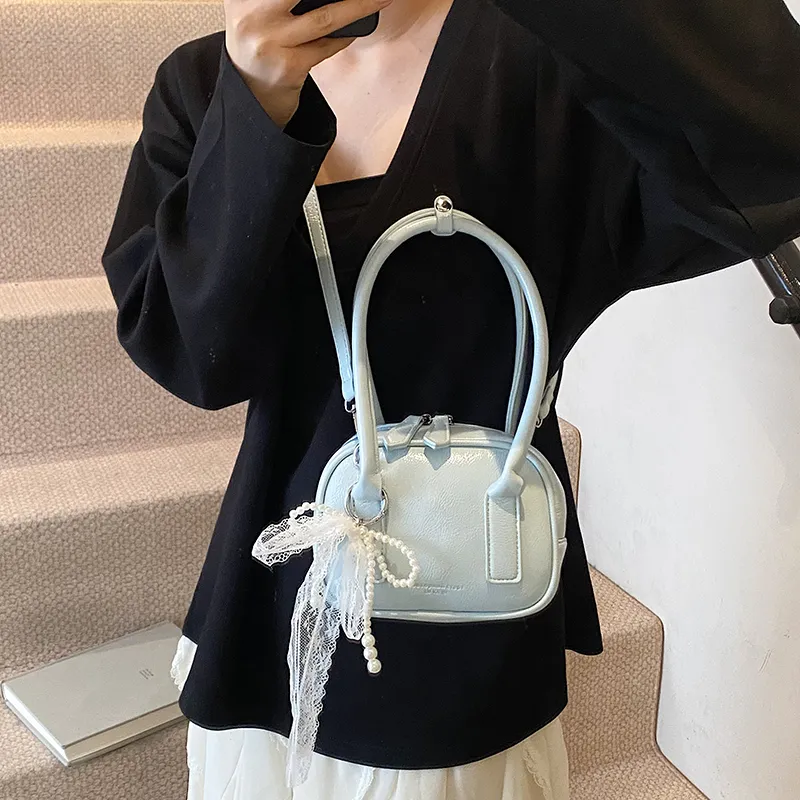 Yalu PU Shoulder Bag, Crossbody Bag, Handbag Women's Ecru/Pink/Blue/Silver/Black-17