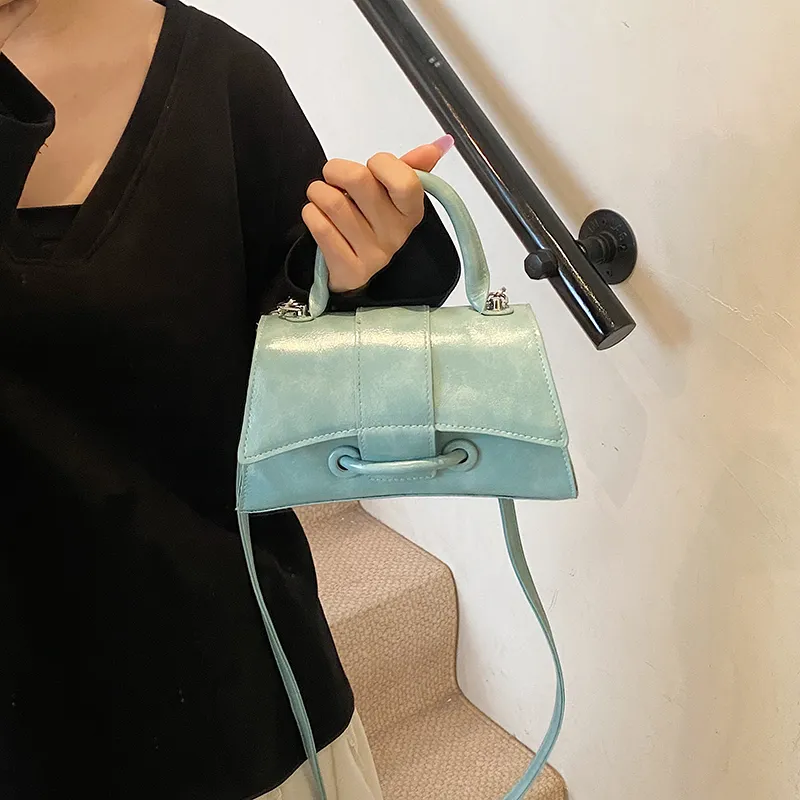 Yalu PU Crossbody One Shoulder Handbag Women's Blue/Pink/Silver/Black/White-5