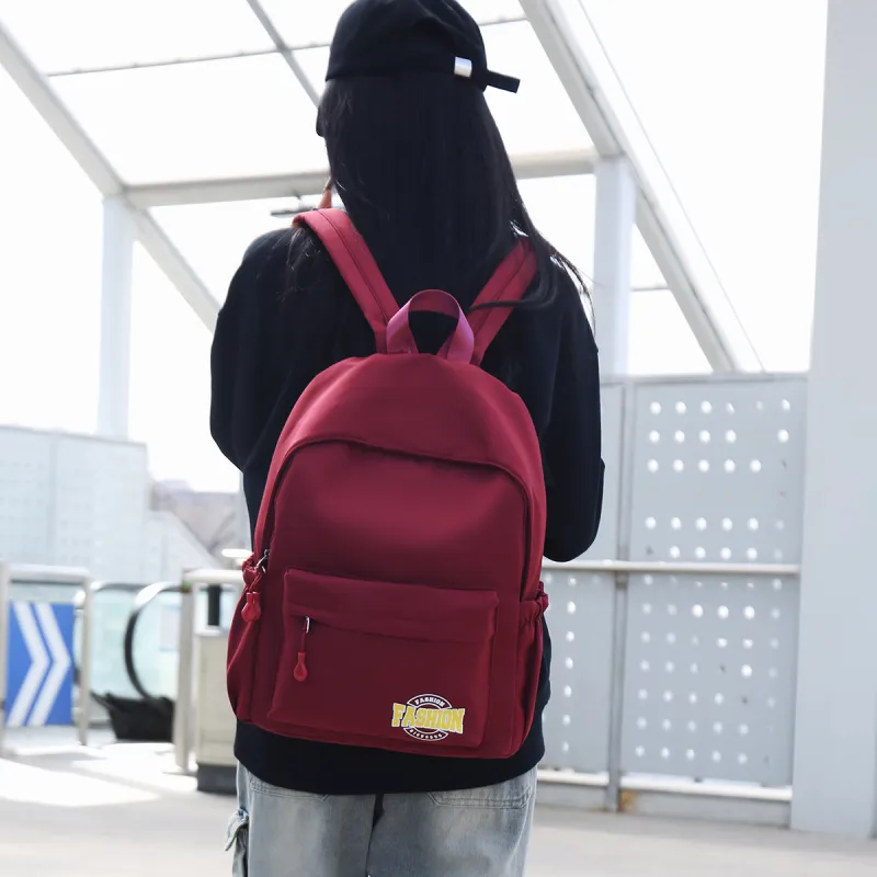 Yalu Nylon Backpack Unisex White/Black/Red/Blue-15