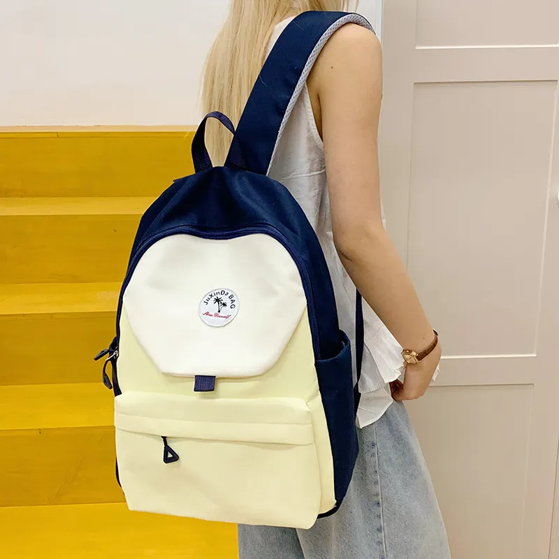 Yalu Nylon Fabric Backpack Unisex Green/Blue/Navy Blue/Pink-20