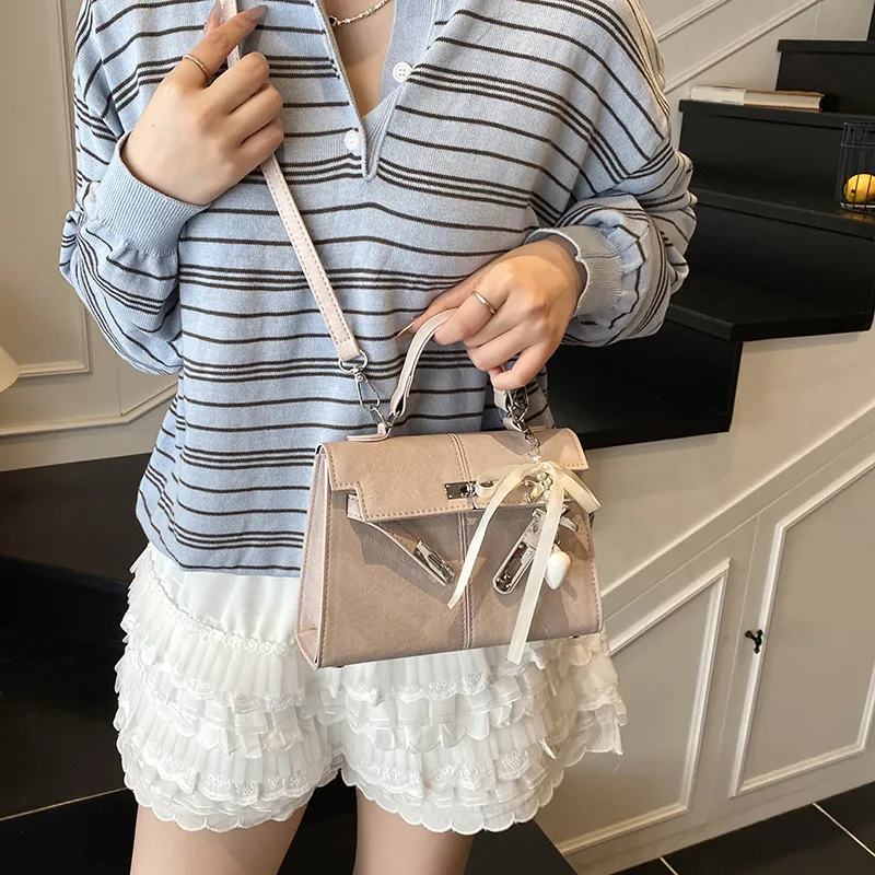 Yalu PU Shoulder Bag, Crossbody Bag, Handbag Unisex White/Black/Purple/Khaki/Blue/Pink-15