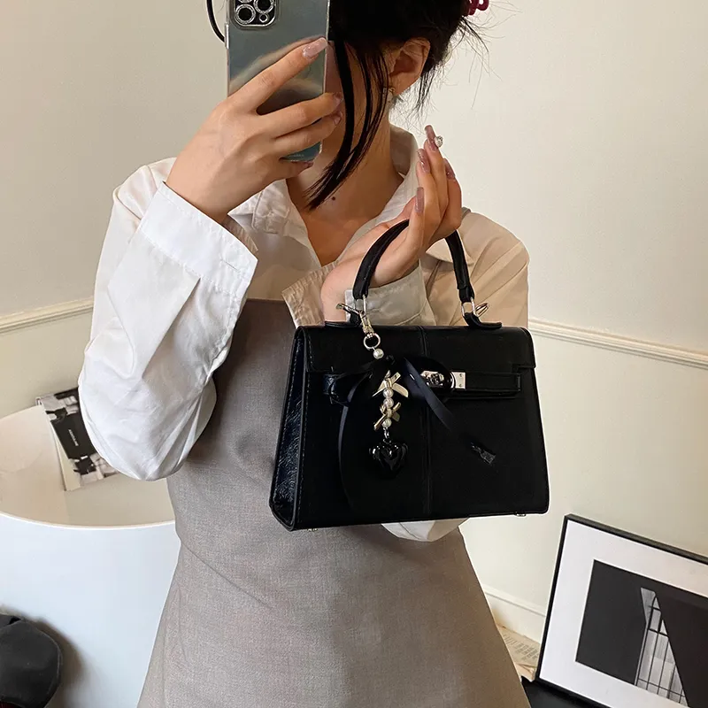 Yalu PU Shoulder Bag, Crossbody Bag, Handbag Unisex White/Black/Purple/Khaki/Blue/Pink-11