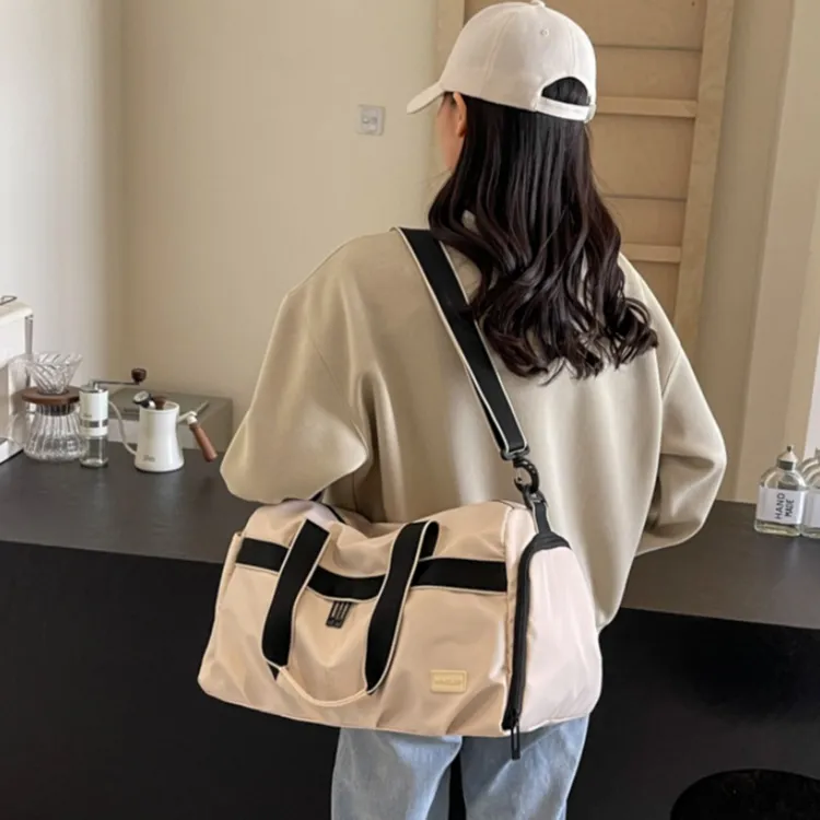 Yalu Oxford Travel Shoulder Bag, Crossbody Bag Unisex White/Gray/Black/Blue/Pink-6
