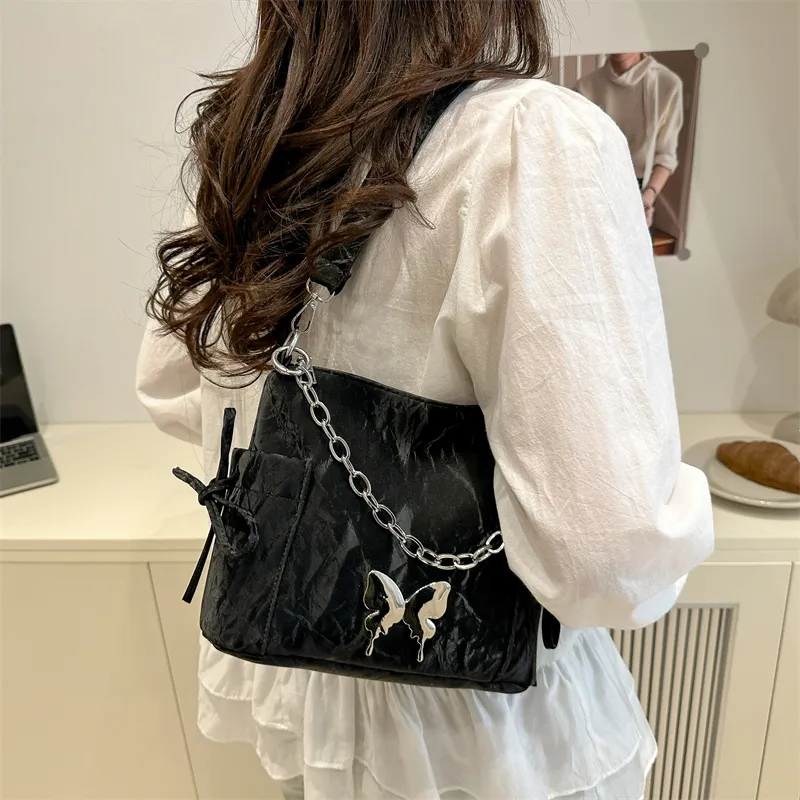 Yalu PU Shoulder Bag, Crossbody Bag Unisex White/Silver/Black/Pink/Green-16