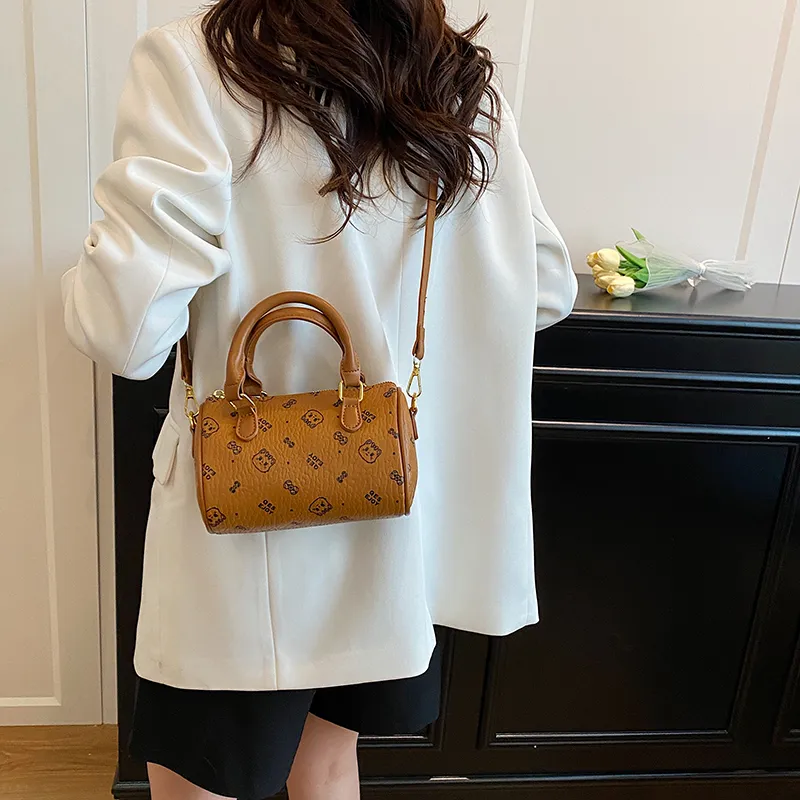 Yalu PU Handbag Women's Black/White/Pink/Brown-21