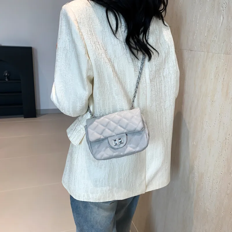 Yalu PVC Crossbody Bag Unisex White/Silver/Black/Pink-7