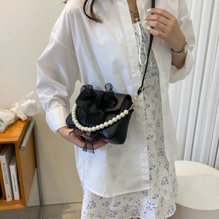 Yalu PU Handbag, Crossbody Bag Regular Unisex White/Black/Blue/Pink-4