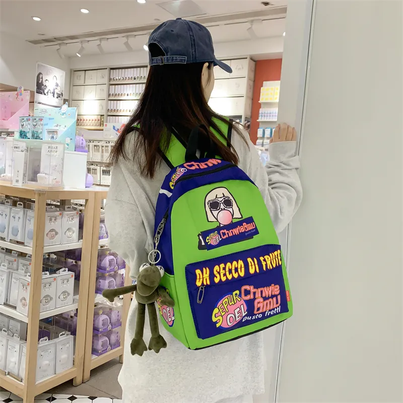 Yalu Oxford Backpack Regular Unisex Jasper/Joker/Bubble Bobble/Pirate/Wine Bottle-14
