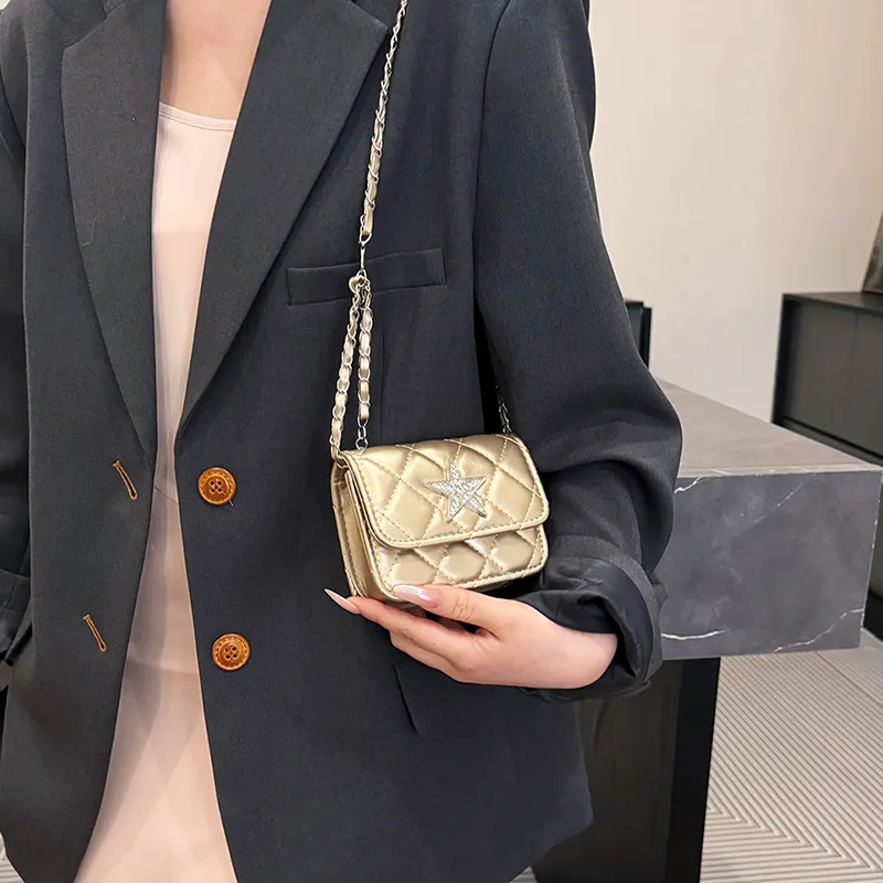 Yalu PU Crossbody Bag, Shoulder Bag Regular Women's Gold/Pink/Black/Beige/Silver-1
