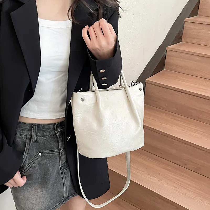 Yalu PU Handbag Women's White/Black/Khaki/Coffee/Brown-1