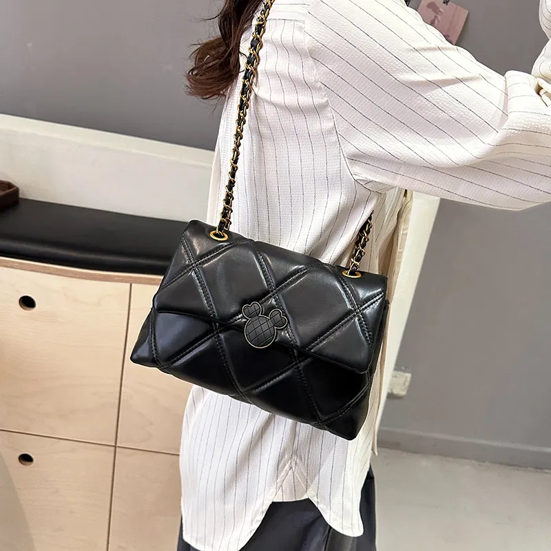 Yalu PU Crossbody Bag, Shoulder Bag Women's White/Black-12