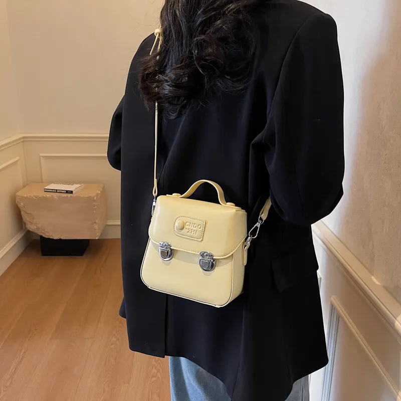 Yalu PU Handbag Unisex White/Silver/Black/Pink/Yellow-23