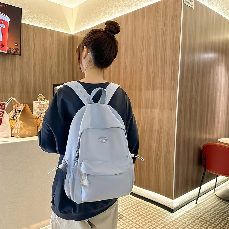 Yalu Nylon Backpack Unisex White/Black/Yellow/Green/Blue-21