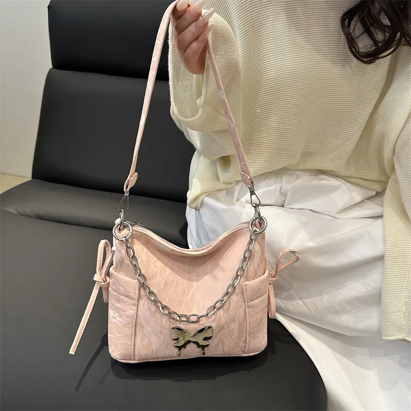 Yalu PU Shoulder Bag, Crossbody Bag Unisex White/Silver/Black/Pink/Green-19