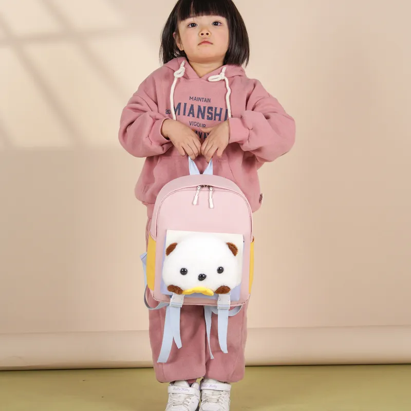 Yalu Nylon Backpack Regular Unisex White/Violet/Blue/Dark Blue/Pink-12
