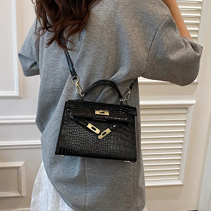 Yalu PU Kelly Bag, Shoulder Bag, Crossbody Bag, Handbag Women's White/Black/Khaki-8