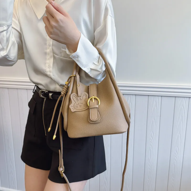 Yalu Pu Shoulder Bag, Crossbody Bag Unisex Ecru/Black/Apricot/Pink-11
