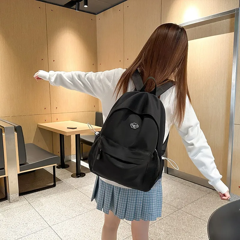 Yalu Nylon Backpack Unisex White/Black/Yellow/Green/Blue-9
