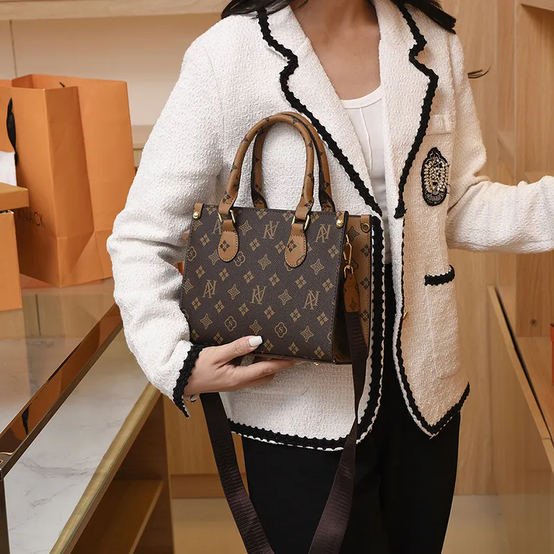 Yalu PU Shoulder Bag, Crossbody Bag, Handbag Unisex White/Coffee/Brown-11