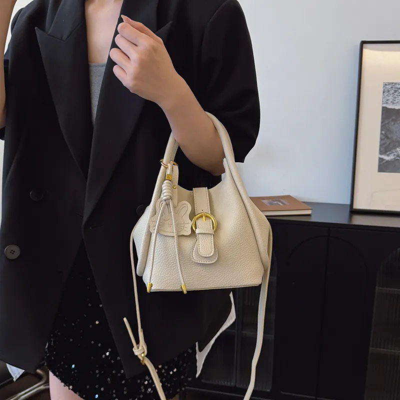 Yalu Pu Shoulder Bag, Crossbody Bag Unisex Ecru/Black/Apricot/Pink-1