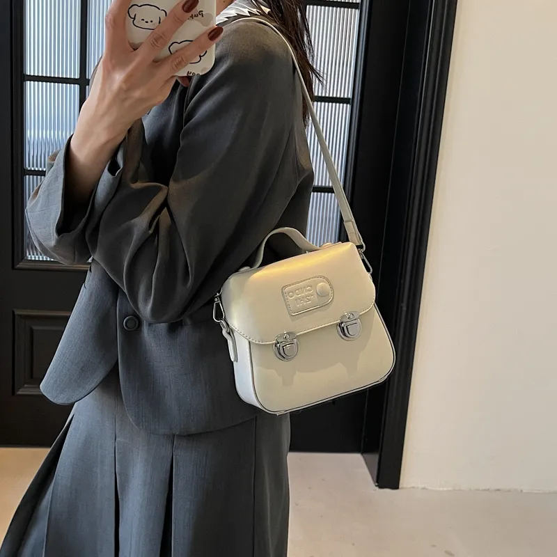 Yalu PU Handbag Unisex White/Silver/Black/Pink/Yellow-4