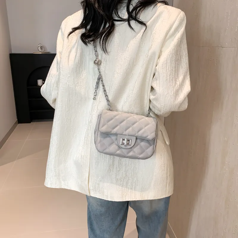 Yalu PVC Crossbody Bag Unisex White/Silver/Black/Pink-8