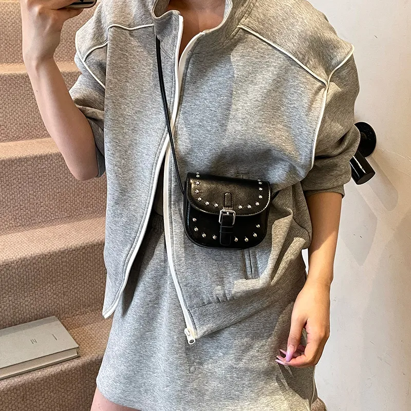 Yalu PU Shoulder Bag Unisex Silver/Pink/Black/Blue/White-14
