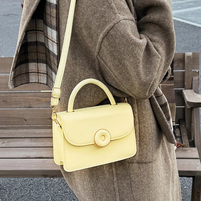 Yalu PU Crossbody One Shoulder Handbag Women's Black/Yellow/White/Pink-6