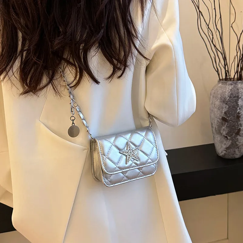 Yalu PU Crossbody Bag, Shoulder Bag Regular Women's Gold/Pink/Black/Beige/Silver-24