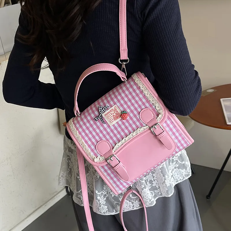 Yalu PU Backpack Regular Unisex Black/Red/Blue/Pink-21