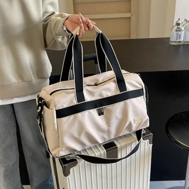 Yalu Oxford Travel Shoulder Bag, Crossbody Bag Unisex White/Gray/Black/Blue/Pink-2