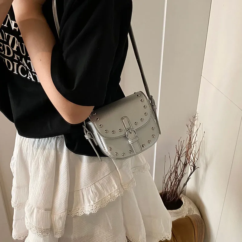 Yalu PU Crossbody Bag Regular Women's White/Silver/Black/Pink/Sky Blue/Brown-11