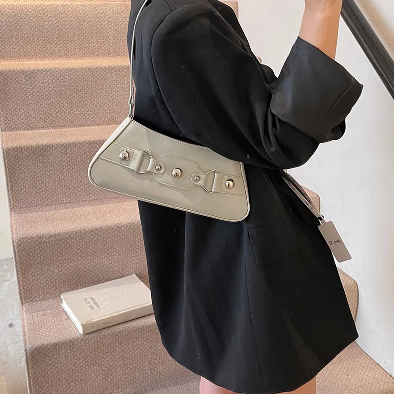 Yalu PU Shoulder Bag Women's Black/White/Silver/Gray/Blue/Pink-16