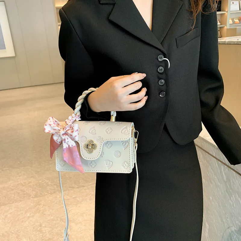 Yalu PVC Handbag Regular Unisex Ecru/Pink-1