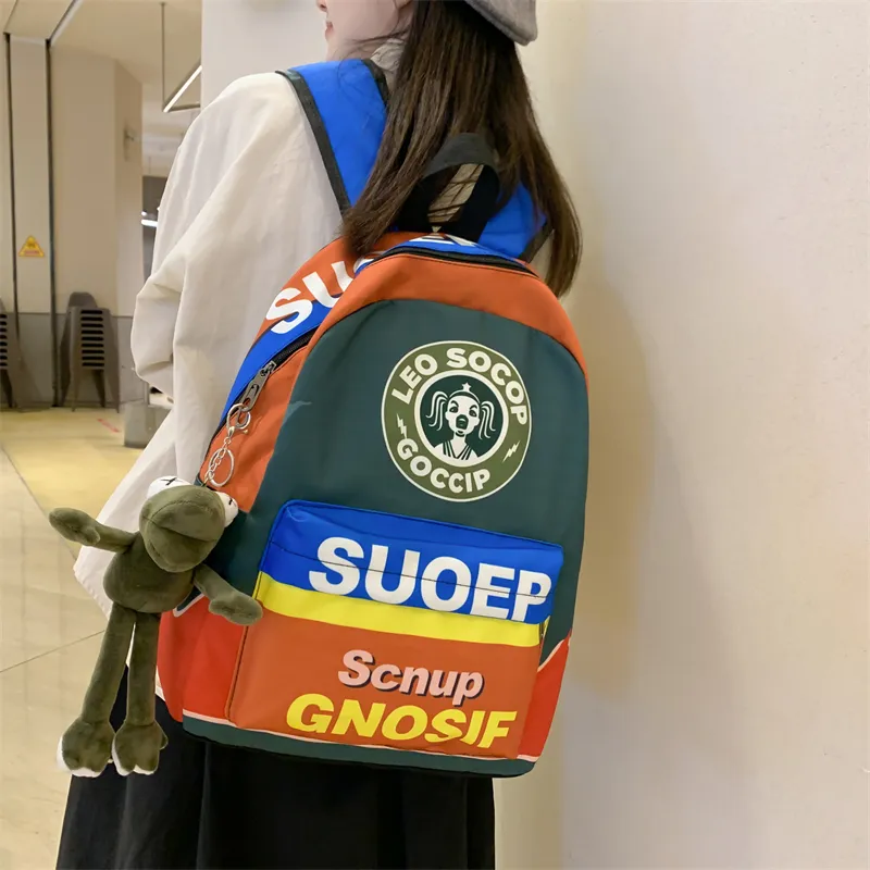 Yalu Oxford Backpack Regular Unisex Jasper/Joker/Bubble Bobble/Pirate/Wine Bottle-4