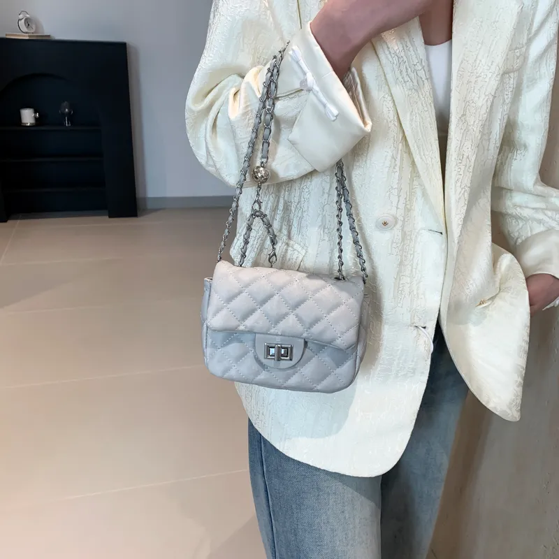 Yalu PVC Crossbody Bag Unisex White/Silver/Black/Pink-9