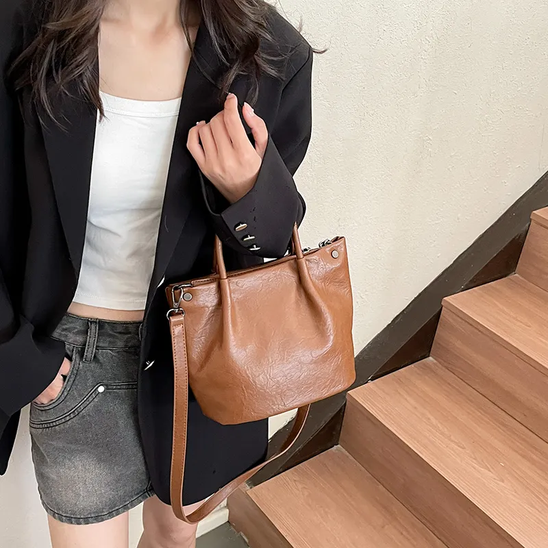 Yalu PU Handbag Women's White/Black/Khaki/Coffee/Brown-22