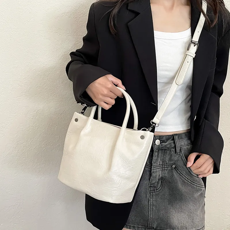 Yalu PU Handbag Women's White/Black/Khaki/Coffee/Brown-3