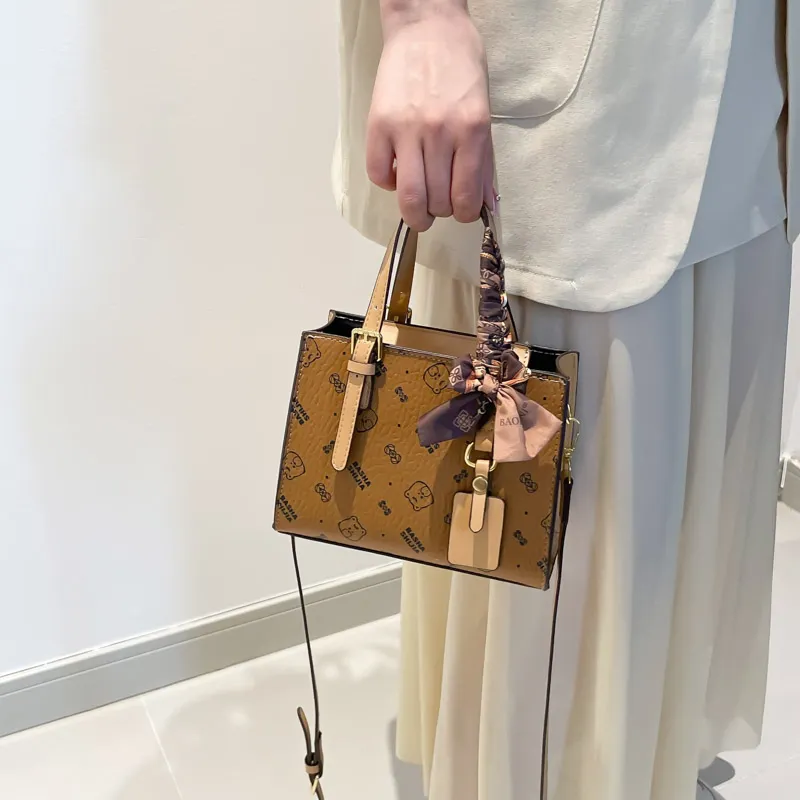 Yalu PU Handbag Unisex White/Pink/Brown/Coffee-13