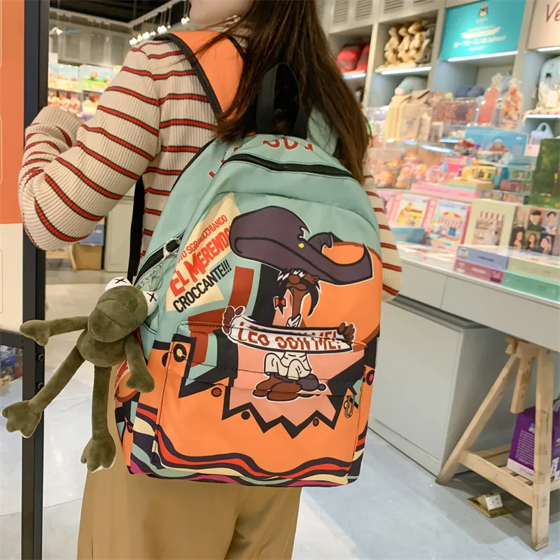 Yalu Oxford Backpack Regular Unisex Jasper/Joker/Bubble Bobble/Pirate/Wine Bottle-19